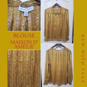 NWT- Maison d' Amelie Blouse XL